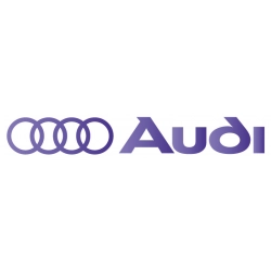 Fioletowe logo Audi, zestaw naklejek do personalizacji karoserii pojazdu osobowego.