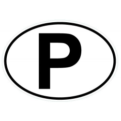 Naklejka międzynarodowy kod samochodowy Portygalia