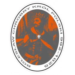 Bolesław Chrobry, król Polski w latach 922-1025, to postać uwieczniona na naklejkach