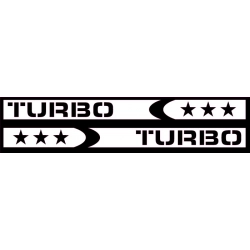 Naklejka na bok samochodu pasy TURBO Ford