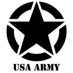 Naklejka US ARMY gwiazda JEEP terenowy
