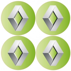 Średnica naklejek na kołpaki do samochodów Renault wynosi 90 mm