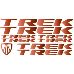 Dekoracyjne naklejki Trek na rower, doskonałe do stylizacji ramy i wyrażenia pasji do sci-fi.