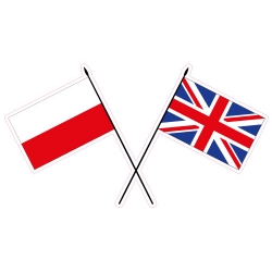 Naklejka flaga Polski i Wielkiej Brytanii
