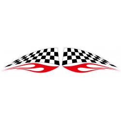 Naklejka szachownica tribal na samochód