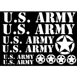 Naklejka US ARMY JEEP na samochód terenowy