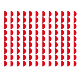 Naklejka flaga Polski okrągła 108 sztuk motywacyjne