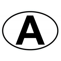 Naklejka międzynarodowy kod samochodowy Austria