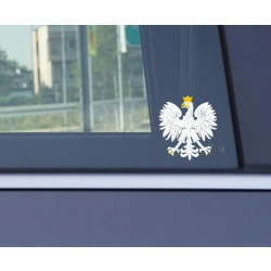 Naklejka orzeł godło na szybę samochodu wewnatrz