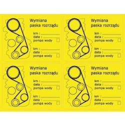 naklejka serwis pdf rozrządu