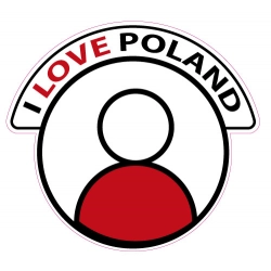 Naklejka naklejka i love poland naklejka na samochód naklejka na rower naklejka na kask naklejka na motocykl i love pol