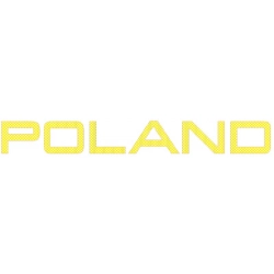 Naklejka napis Poland na maskę