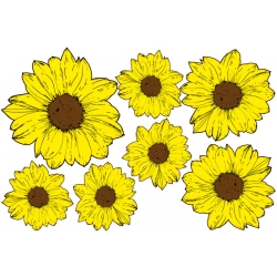 Naklejki na samochód kwiaty słonecznik