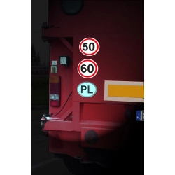 Naklejka odblaskowa ograniczenie 60 km/h