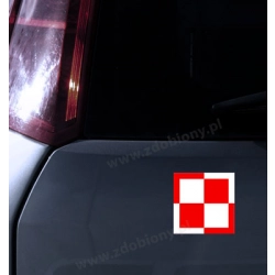 Naklejka szachownica odblaskowa na samochód