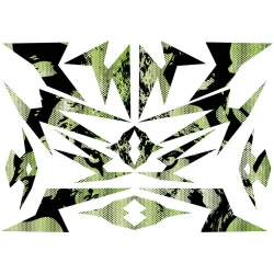 Zestaw naklejek kask wilk motocykl motor quad Kawasaki