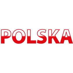 Naklejka napis Polska na samochód