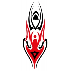 Naklejka tribal na kask