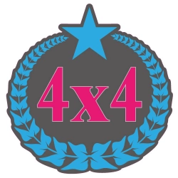 Naklejka 4x4 OFF ROAD gwaizada na samochód