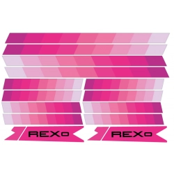 W ofercie znajdują się oryginalne zestawy tuningowe Rexone do rowerów MTB, w tym naklejki.