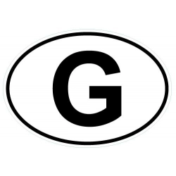 Naklejka międzynarodowy kod samochodowy Grecja