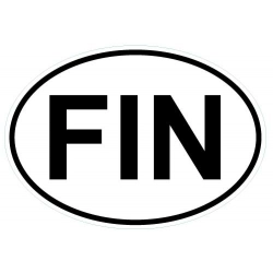 Naklejka międzynarodowy kod samochodowy Finlandia