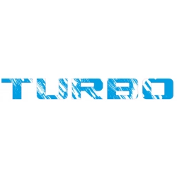 Naklejka napis Turbo na drzwi