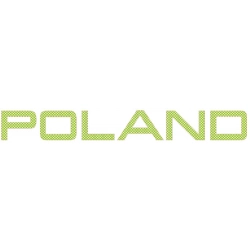 Naklejka napis Poland na spoiler