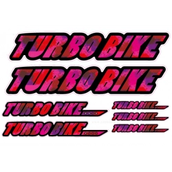 Turbo Bike oferuje oryginalny zestaw naklejek na rower,