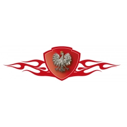 Naklejka orzeł tribal na ciężarówkę patriotyczna