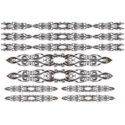Naklejka na rower Ornament Retro