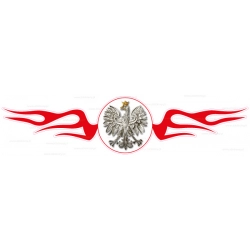 Naklejka orzeł na kabinę tribal patriotyczna Scania