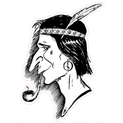 Naklejka Indianin grafika na samochód