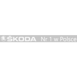 Naklejka Skoda nr 1 w Polsce na szybę