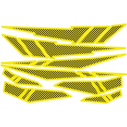 motocykl i kask, naklejki graficzne motocyklowe, naklejki z grafiką odblaskową