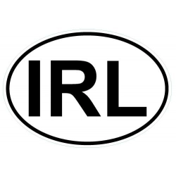 Naklejka międzynarodowy kod samochodowy Irlandia