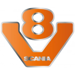 naklejka do modyfikacji scania v8, naklejka do upiększania kabiny