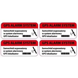 Naklejka GPS Alarm System na szybę