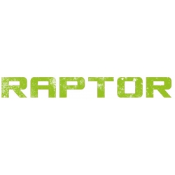 Naklejka napis Raptor na maske