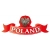 Naklejka wstęga napis Poland kabina