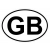 Naklejka międzynarodowy kod samochodowy Wielka Brytania