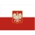 Naklejka flaga Polski z godłem (ADR)