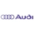 Fioletowe logo Audi, zestaw naklejek do personalizacji karoserii pojazdu osobowego.