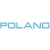 Naklejka napis Poland na kabinę ciągnika